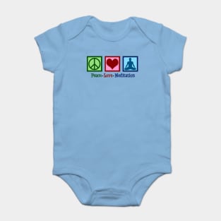 Peace Love Meditation Baby Bodysuit